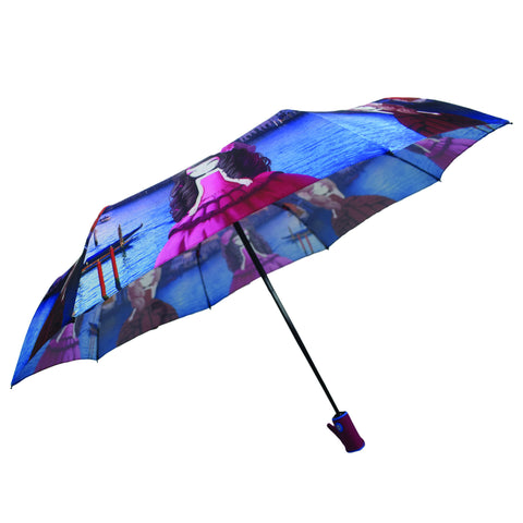 Automatic Colorul Umbrella with City Girl Print - craze-trade-limited