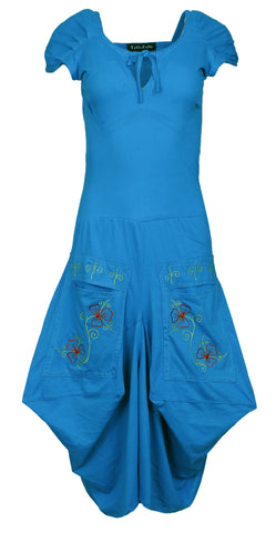 calf-length-embroidery-short-sleeve-dress-stock-clearance(No Exchange/ No Refund)