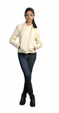 TATTOPANI ® Womens Faux Leather Plain Zip Up Ladies Jacket with Stitching Detai - TATTOPANI