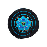 Meditation Cushion-Decorative Seat-With Hand Embroidered Chakra Symbols - TATTOPANI