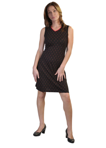 All Over Ring Print Sleeveless Dress. (No Refund/ No Exchange) - craze-trade-limited