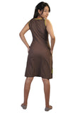 Ladies Dress With Bird & Leaf Patch & Embroidery.