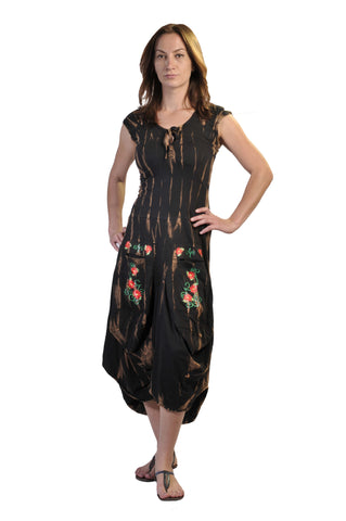 calf-length-embroidered-short-sleeve-dress-stock-clearance