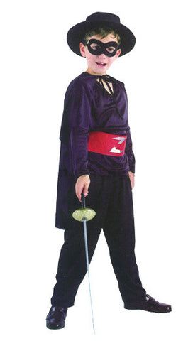 Boy Zorro Dressing Up Costume (7 to 10 y o) BERMONI (ZORRO) - craze-trade-limited