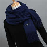 2020 women scarf soild winter cashmere scarves for ladies neck warm pashmina long shawl wraps bandana foulard female head hijab