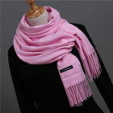 2020 women scarf soild winter cashmere scarves for ladies neck warm pashmina long shawl wraps bandana foulard female head hijab