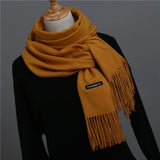 2020 women scarf soild winter cashmere scarves for ladies neck warm pashmina long shawl wraps bandana foulard female head hijab