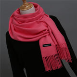 2020 women scarf soild winter cashmere scarves for ladies neck warm pashmina long shawl wraps bandana foulard female head hijab