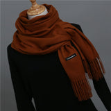 2020 women scarf soild winter cashmere scarves for ladies neck warm pashmina long shawl wraps bandana foulard female head hijab