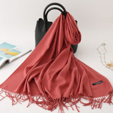 2020 women scarf soild winter cashmere scarves for ladies neck warm pashmina long shawl wraps bandana foulard female head hijab