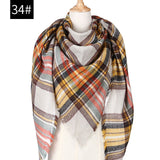 Hot 2019 new spring winter women scarf plaid warm cashmere scarves shawls and pashmina lady bandana wraps