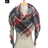Hot 2019 new spring winter women scarf plaid warm cashmere scarves shawls and pashmina lady bandana wraps