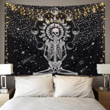 White Black Sun Moon Mandala Tapestry Wall Hanging Celestial Wall Tapestry Hippie Wall Carpets Dorm Decor Psychedelic Tapestry