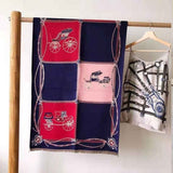 Luxury brand Winter New Carriage Scarf Warm Shawl Thicken Tassels Horse cashmere-like fashion show poncho cape womens pashmina