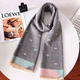 Luxury brand Winter New Carriage Scarf Warm Shawl Thicken Tassels Horse cashmere-like fashion show poncho cape womens pashmina