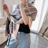 Luxury brand Winter New Carriage Scarf Warm Shawl Thicken Tassels Horse cashmere-like fashion show poncho cape womens pashmina