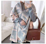 Luxury brand Winter New Carriage Scarf Warm Shawl Thicken Tassels Horse cashmere-like fashion show poncho cape womens pashmina