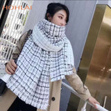 Luxury brand Winter New Carriage Scarf Warm Shawl Thicken Tassels Horse cashmere-like fashion show poncho cape womens pashmina