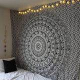 Big Bohemia Square Beach Towel Print Meditation Mandala Hippie Peacock Mandala Tapestry Mat 150*210cm - craze-trade-limited
