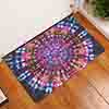 homing in front of door floor hallway carpets light flannel hippie Indian mandala colorful geometric flower mats home decor rugs