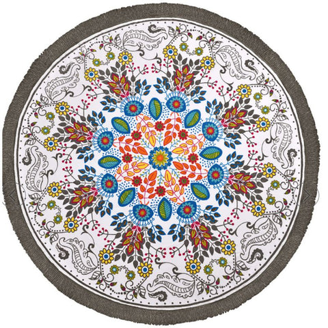 Indian Mutifuncation Bohemian Round Beach Tapestry Hippie Throw Yoga Mat Towel Picnic Mat