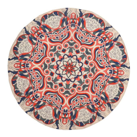 Round Hippie Tapestry Beach Throw Roundie Mandala Towel Yoga Mat - craze-trade-limited