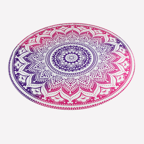 Round Bohemian Hippie Tapestry Polyester beach towel adult Shower Towel Blanket playa Mandala Serviette De Plage table cloth 312 - craze-trade-limited