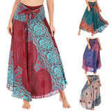 Womail Women skirt Summer Long Hippie Bohemian Gypsy Boho Flowers Elastic Waist Floral Halter Skirt Casual  2020  f9